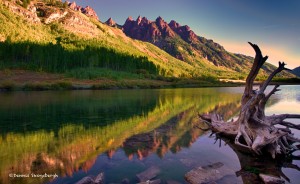 1005 Morning Reflections, Maroon Lake, CO