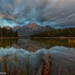 2942 Sunrise, Pyramid Mountain and Lake, Jasper National Park, Alberta, Canada