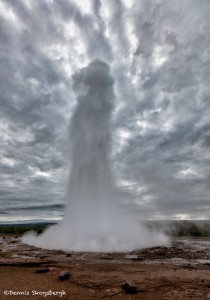 4492 Morning Eruption of the Great Geysir , Southwest Iceland