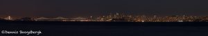5601 Night Panorama Cityscape, San Francisco and Bay Bridge, California