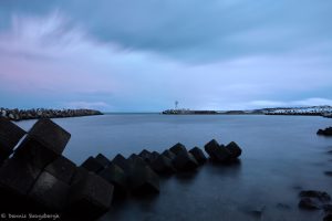 7060 Sunrise, Port and Lighthouse at Oumu, Hokkaido, Japan