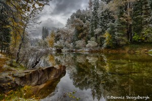1758 Merced River, Autumn Color, Snowfall