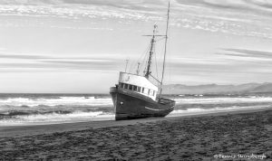 6069 Grounded Fishing Boat, Salmon Creek Beach, Sonoma, California