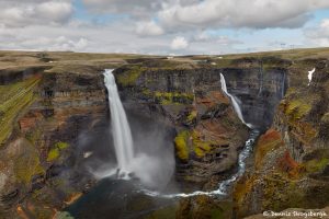 7540 Haifoss and Granni Waterfalls, Iceland