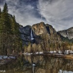 1076 'Swinging Bridge View' of Yosemite Falls,