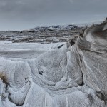 5103 Patterns in the Snow and Lava Sand, Iceland