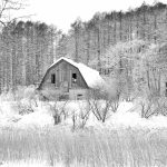 7062 Winter Landscape, Barn in Oumu, Hokkaido, Japan