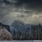 1760 Half Dome, Yosemite Meadow, Winter Storm Clouds