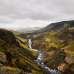 7148 Highland Valley Below Haifoss and Granni Waterfalls, Iceland