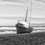 6069 Grounded Fishing Boat, Salmon Creek Beach, Sonoma, California